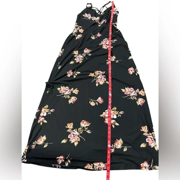 Nine Britton Black Floral Strappy Maxi Sz L - Picture 6 of 8